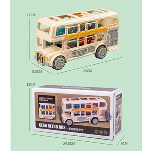 اتوبوس دو طبقه چرخ دنده ای موزیکال gear retro bus_اسباب بازی